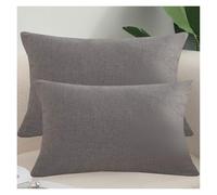 RTSFKFS 2 Taie d'oreiller 50x70,60x60,50x50 Housse De Coussin 40x40,45x45 Housse Oreiller 40x60 pour Linen Décorative Chambre Canapé avec Éclair Invisible Taie Oreiller(Medium Grey,50x70 cm 2pcs)