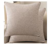 RTSFKFS 2 Taie d'oreiller 50x70,60x60,50x50 Housse De Coussin 40x40,45x45 Housse Oreiller 40x60 pour Linen Décorative Chambre Canapé avec Éclair Invisible Taie Oreiller(Light Grey,60x60 cm 2pcs)