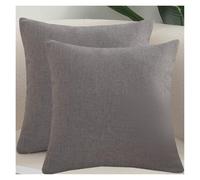 RTSFKFS 2 Taie d'oreiller 50x70,60x60,50x50 Housse De Coussin 40x40,45x45 Housse Oreiller 40x60 pour Linen Décorative Chambre Canapé avec Éclair Invisible Taie Oreiller(Medium Grey,55x55 cm 2pcs)