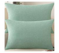 RTSFKFS 2 Taie d'oreiller 50x70,60x60,50x50 Housse De Coussin 40x40,45x45 Housse Oreiller 40x60 pour Linen Décorative Chambre Canapé avec Éclair Invisible Taie Oreiller(Light Green,50x70 cm 2pcs)