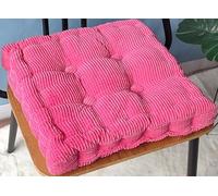 RTSFKFS Coussin De Sol Carré Rond 40×40 45×45 50×50 55×55 Cm, Coussins De Sol Jacquard for Adultes, Grands Coussins De Siège for Tatami, Salon, Yoga(Rose SQ,55x55cm)