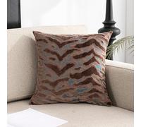 RTSFKFS Grande Housse De Coussin Carrée Rectangulaire en Tissu Jacquard à Poils CoupéS, Housses Oreiller DéCorative, Taie d'oreiller D'Appoint Moderne for Canapé, Fauteuil, Salon(Café,50x60 cm (1pc))