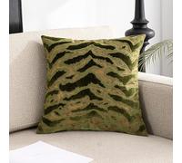 RTSFKFS Grande Housse De Coussin Carrée Rectangulaire en Tissu Jacquard à Poils CoupéS, Housses Oreiller DéCorative, Taie d'oreiller D'Appoint Moderne for Canapé, Fauteuil, Salon(Vert,50x60 cm (1pc))