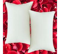 RTSFKFS Housses de Coussins Rectangle Lot de 2 Canapé Taie d'oreiller canapé Double Face Chenille Décorative Housse d'oreiller en Velours Côtelé Rayé 40×60 40×70 50×70(Blanc,50 * 70cm)