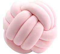 RTSFKFS Oreillers Doux avec nœud, Coussin Rond 20 27 35 cm for décoration de la Maison, Oreiller en Peluche, Oreiller Rond noué à la Main en Peluche(C34,L)