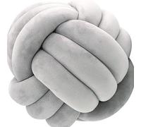 RTSFKFS Oreillers Doux avec nœud, Coussin Rond 20 27 35 cm for décoration de la Maison, Oreiller en Peluche, Oreiller Rond noué à la Main en Peluche(C27,M)