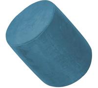 RTSFKFS Petite Housse Élastique Ronde pour Pouf Ottoman, Protège-Pouf en Velours, Personnalisable pour Déco Moderne(Peacock Blue,D 33xH 25cm)