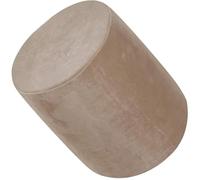 RTSFKFS Petite Housse Élastique Ronde pour Pouf Ottoman, Protège-Pouf en Velours, Personnalisable pour Déco Moderne(Taupe,D 30xH 16cm)