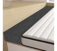 RTSFKFS Pont de Lit et Rallonge de Matelas 90-220cm, Coussin de Remplissage pour Combler l'espace Entre Tête de Lit et Matelas, Mousse 45D Haute Densité, Housse Lavable(Gris foncé,150x20x30cm)