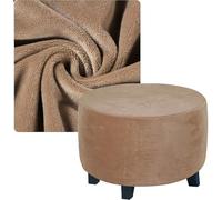 RTSFKFS Velours Housse de Pouf Rond 40cm 60cm 35cm Extensible Cover de Ottomane 40x40 60×60 Protecteur for Repose Pieds Tabouret(Color10,40x40cm/16x16in)