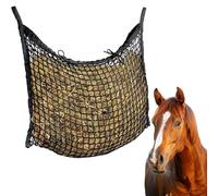 RTSHUK Farming Filet à foin pour chevaux - Grand sac à foin - 90 x 80 cm - Maille étroite - Avec mailles de 3 x 3 cm - Noir