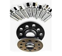 RTSMD Entretoises De Roues Pour VW Pour Polo Pour Bora Pour Candy Jantes Forgées À Centrage Par Moyeu, Entretoise 5x100 5x112 57,1 Mm 14x1,5 Élargisseurs Voie Roue(Noir 2 pièces,20 mm)