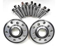 RTSMD Entretoises De Roues Pour VW Pour Polo Pour Bora Pour Candy Jantes Forgées À Centrage Par Moyeu, Entretoise 5x100 5x112 57,1 Mm 14x1,5 Élargisseurs Voie Roue(Noir 2 pièces,12mm)