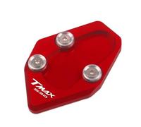RTSMD Extension De Béquille Latérale De Moto, Coussinet De Support Antidérapant pour Yamaha TMAX530 2015 2016 Moto Side D'agrandissement Pied(Rouge)