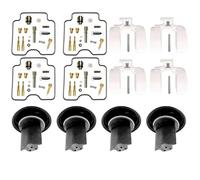 RTSMD Kit De Réparation De Carburateur pour Yamaha FZS 600 pour Fazer 1998-2003 Système d'alimentation Piston Membrane Coupelle D'huile Flotteur Carburateurs(Ensemble 4)