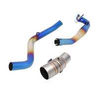 RTSMD Tuyau D'échappement pour X-ADV750 XADV X ADV 750 ADV750, Tube À Emboîter, Raccord Intermédiaire Avant, Silencieux Silo D'éChappement(Bleu,X-2)