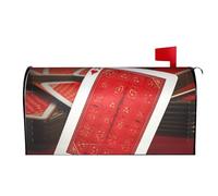 RTSTNMBD Couverture de boîte aux lettres magnétique décorative pour le printemps et l'été, les vacances, fond rouge, couverture de boîte aux lettres pour la maison, l'extérieur, la bienvenue et le