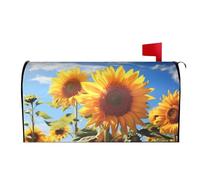 RTSTNMBD Housse de boîte aux lettres magnétique décorative pour le printemps et l'été, les vacances, beau tournesol pour la maison, l'extérieur, la bienvenue et le jardin, 53,3 x 45,7 cm