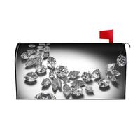 RTSTNMBD Housse magnétique décorative de boîte aux lettres pour le printemps, l'été, les vacances, les bijoux en diamant - Couverture de boîte aux lettres de luxe pour la maison, l'extérieur, la