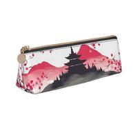 RTSTNMBD Trousse à crayons en cuir avec fermeture éclair - Porte-stylos en cuir élégant pour homme et femme - Trousse à crayons en cuir pour le travail, le bureau et les voyages - Esthétique, Mont