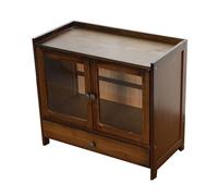 RTTZBOZ Autel Bouddhiste Bamboo Home avec Portes, Étagères de Rangement Coulissantes, Table de Méditation pour la Puja et L'offrande D'encens(Brown)