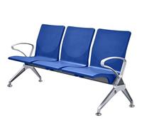 RTTZBOZ Banc D'attente Airport 3 Places avec Accoudoirs, Chaises de Réception en Polyuréthane pour Hall D'entrée, Hôpital, Banque, Salon(Blue)