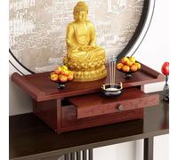 RTTZBOZ Buddhist Altar Table, Étagère D'autel Bouddhiste, Table de Méditation avec Rangement, pour Sanctuaire Spirituel, Religieux(60cm/24in)
