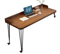 RTTZBOZ Bureau à roulettes Pivotantes à 360° avec Freins, Table D'ordinateur, Petit Bureau Assis-Debout, Pieds Réglables en Hauteur, pour Rebord de Fenêtre(120x60x30cm/47x24x12in)