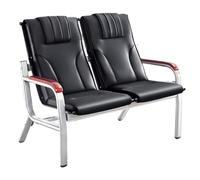 RTTZBOZ Chaises de Réception 2 Places, Chaises de Réception en PU avec Dossier et Accoudoirs en Bois, pour Salle de Réunion, Salon de Beauté(Black)