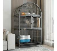 RTTZBOZ Grande Cage pour Chat, Cage pour Chat D'intérieur, Cage pour Animaux de Compagnie en Fil Métallique Amovible, Grand Espace d'exercice Idéal pour 1 à 3 Chats, Furets(Black)
