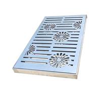 RTTZBOZ Grille de Drainage Carrée en Acier Inoxydable 304 pour Extérieur, Blocage des Débris, pour Cour, Jardin, Ferme, Terrasse et Tranchée D'égout(20x30cm/8x12in)