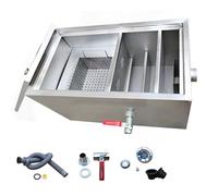 RTTZBOZ Séparateur de Graisse Commecial, Ensemble D'intercepteurs de Piège à Graisse en Acier Inoxydable, Conception Détachable Sous L'évier (Size : 40 * 25 * 23cm/16 * 10 * 9in)
