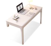 RTTZBOZ Standing Desk, Bureau en Bois Massif pour la Maison ou Le Bureau à Domicile, Table D'ordinateur, Table de Ergonomique en Bois Massif(White,120x55x30cm/47x22x12in)