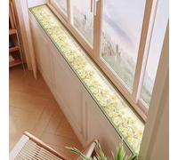 RTTZBOZ Tapis de Rebord de Fenêtre en Terre de Diatomées, Tapis Absorbant et à Séchage Rapide pour Rebord de Fenêtre, Idéal pour la Maison, Les Restaurants(Yellow,20x200cm)