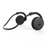 RTUSIA Petit casque Bluetooth enveloppant autour de la tête, casque de sport sans fil avec microphone intégré et son cristallin, pliable et transporté dans le sac à main, autonomie de 12 heures, noir