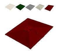RTVGNSZSJL 3x3m 2.5x2.5m 4x3m Auvent De Remplacement pour Parasol Déporté 8 Baleines Toile De Rechange pour Parasol Carré 8 Côtes Housse De Rechange pour Parasol De Terrasse(Burgundy,4x3m/13x10ft)