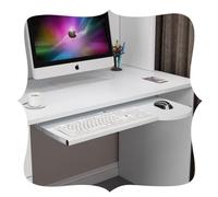 RTVGNSZSJL 70cm 60cm Coulisses De Tablettes pour Clavier sous Le Bureau, Glissières De Tiroir en Acier, Plateau Coulissant pour Clavier Et Souris(White,60cm/24in)