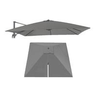 RTVGNSZSJL 8 Baleines Auvent De Rechange pour Parasol Déporté Carré 3x3m 2.5x2.5m Toile De Rechange pour pour Parasol De Terrasse Housse De Rechange Protection UV(Grey,3x3m (10'x10'))