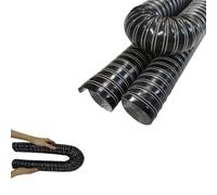 RTVGNSZSJL 80mm 102mm 152mm 180mm Conduit D'air En Silicone Longueur 1-10m Tuyau De Ventilation Noir Tuyau D'admission D'air Pour Sèche-linge/Système D'air(2m/6.56ft,180mm-7 1/8in)