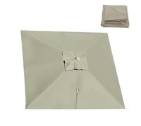 RTVGNSZSJL Auvent De Parapluie Déporté Carré Toile De Rechange Parasol De Jardin 8 Baleines 3x3m Couverture De Rechange pour Parasol Piscine Jardin Marché(Taupe,3x3m (9.8x9.8ft))