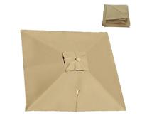 RTVGNSZSJL Auvent De Parapluie Déporté Carré Toile De Rechange Parasol De Jardin 8 Baleines 3x3m Couverture De Rechange pour Parasol Piscine Jardin Marché(Khaki,3x3m (9.8x9.8ft))