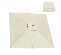 RTVGNSZSJL Auvent De Parapluie Déporté Carré Toile De Rechange Parasol De Jardin 8 Baleines 3x3m Couverture De Rechange pour Parasol Piscine Jardin Marché(Beige,2.5x2.5m (8.2x8.2ft))