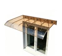 RTVGNSZSJL Auvent De Porte Et Fenêtres Marquise en Polycarbonate Extérieure 45x50cm D'Entrée Transparent pour Porche Jardin Véranda Contre Pluie Neige