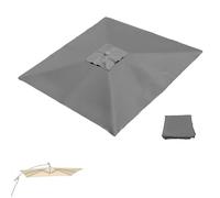 RTVGNSZSJL Auvent De Rechange pour Parasol Déporté Carré 3x3m 8 Côtes Toile De Rechange pour Parasol De Jardin Couverture De Parasol Piscine Terrasse(Gray,2.5x2.5m/8.2x8.2ft)