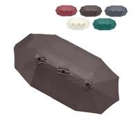 RTVGNSZSJL Auvent De Remplacement pour Parasol Double 4.6x2.7m Housse De Rechange pour Parasol De Terrasse 12 Côtes Toile De Rechange pour Parapluie Extérieur(Coffee)