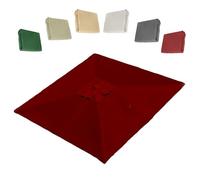 RTVGNSZSJL Toile de rechange pour parasol de jardin déporté Carré 250x250 cm 8 baleines Rouge
