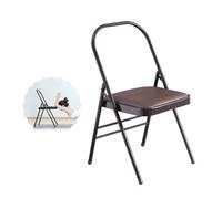 RTVGNSZSJL Chaise Pliante De Yoga pour La Maison，Chaise Auxiliaire Iyengar, Chaises De Yoga Pliable avec Rembourré，Chaise D'assistance Au Yoga, Noir(Brown)