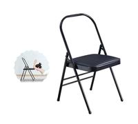 RTVGNSZSJL Chaise Pliante De Yoga pour La Maison,Chaise Auxiliaire Iyengar, Chaises De Yoga Pliable avec Rembourré,Chaise D'assistance Au Yoga, Noir(Black)