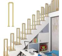 RTVGNSZSJL Garde Corps Escalier Main Courante D'escalier En Forme De U Rampe Escalier Intérieure Extérieur Rampe D'escalier Balcons 35-100cm(Gold,40cm/1.3ft)