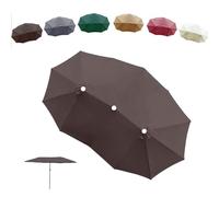RTVGNSZSJL Grand Housse De Rechange pour Parasol De Terrasse 4.6x2.7m Toile De Rechange pour Parasol Double Auvent De Remplacement De Parapluie Rectangulaire(Coffee)